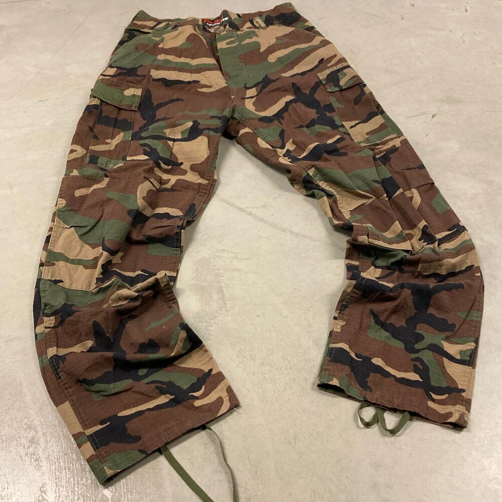 vintage baggy military camo cargo pants 33x32